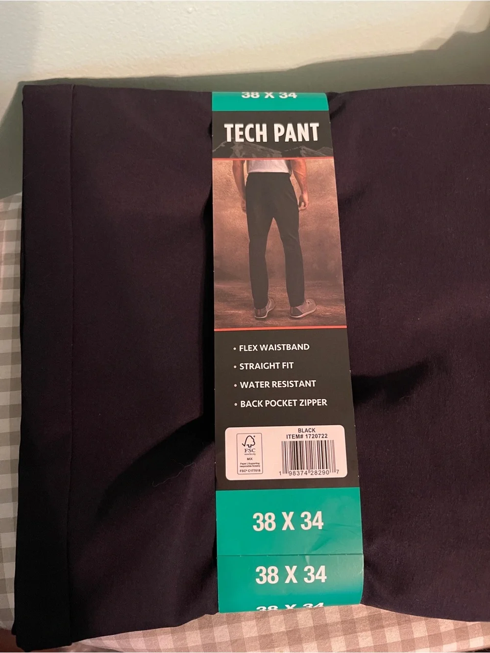 Weatherproof Men's Straight Fit Tech Pant - Black